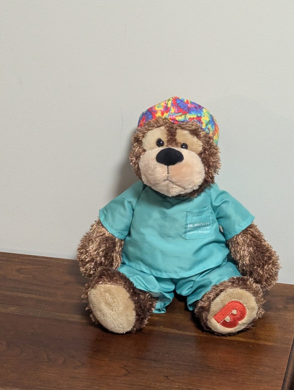 Gund stuffed doctor bear in removable outfit. Children's Miracle Network Outfit.